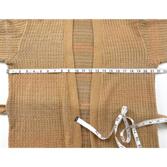L Space Encinitas Longline Knit Cardigan Size XS Small Tan Beachy Casual Boho - Picture 13 of 15